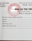 Biên lai thu lệ phí